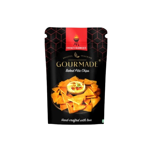 Barbeque Smoky | Baked Pita Bread Chips (125g Pack) - Gourmade Snacks